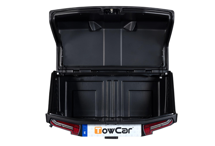 Towbox V3 Black LED Edition – Anhängerkupplungs-Gepäckbox