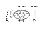 LED-Arbeitsscheinwerferreflektor LAYTZ LY7401 40xLED 4000lm oval
