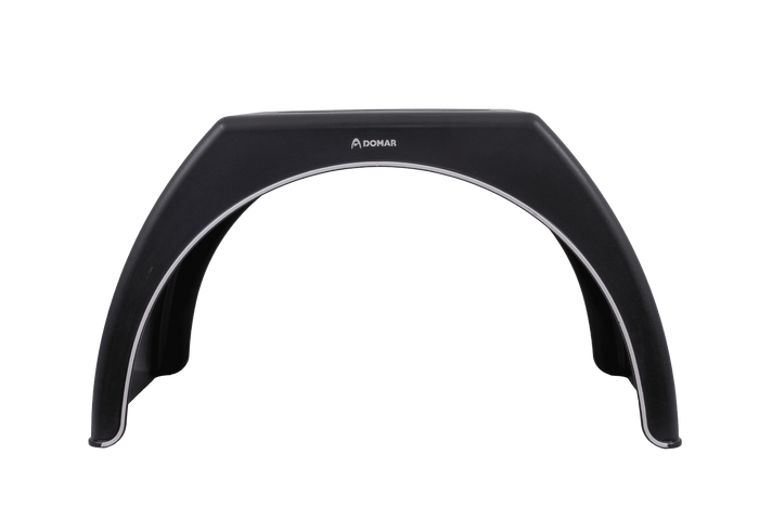Doppelkotflügel für Anhänger 15-16" DOMAR DK3120 flacher Radlauf 1000/510 mm mit weißem Rand