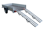 UNITRAILER ALR002 faltbare Rampen aus Aluminium für Anhänger, 221 cm, 680 kg Tragkraft, mit Gurt, 2er-Set