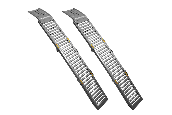 UNITRAILER ALR005 klappbare Auffahrrampen aus Stahl für Anhänger, 200 cm, 500 kg, 2er-Set