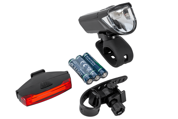 PROFEX 92618 Super Vision Fahrradlichtset (vorne und hinten), batteriebetrieben