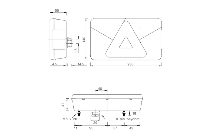 ASPÖCK MULTIPOINT III Rückleuchten, Bajonettanschluss 8-PIN, 7 Funktionen, links + rechts
